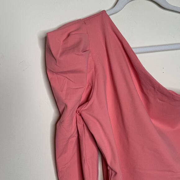 Susana Monaco Pleated One Arm Long Sleeves Tops - Lotus Pink NWT Size Small - Picture 4 of 8